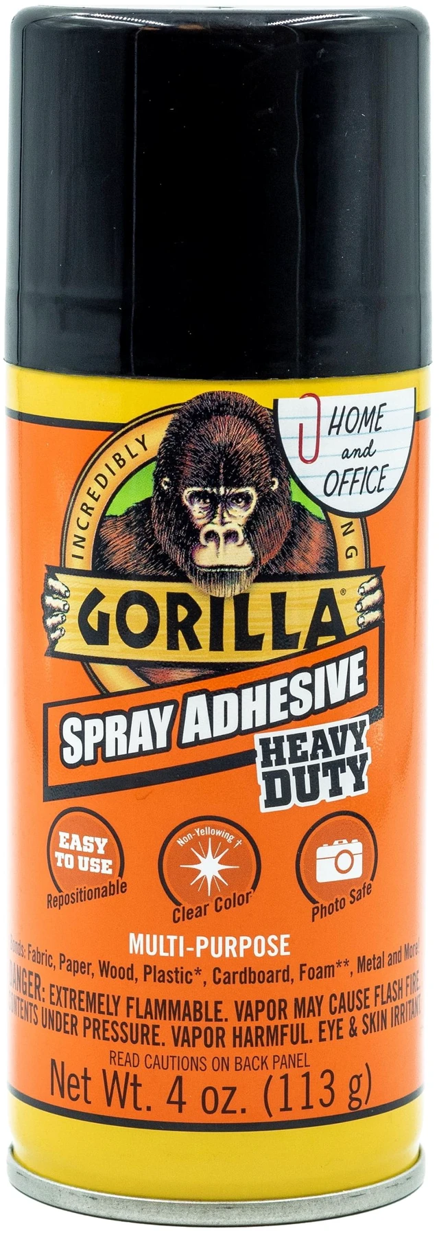 Main image of Gorilla Heavy Duty, Clear Spray Adhesive, 4 Ounce Can