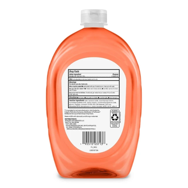 Alt view image 2 of 6 - Amazon Basics Liquid Hand Soap Refill, Light Moisturizing, Triclosan-Free, Dermatologist-Tested, pH Balanced, Citrus, 50 Fl Oz (Pack of 2) (Previously Solimo)