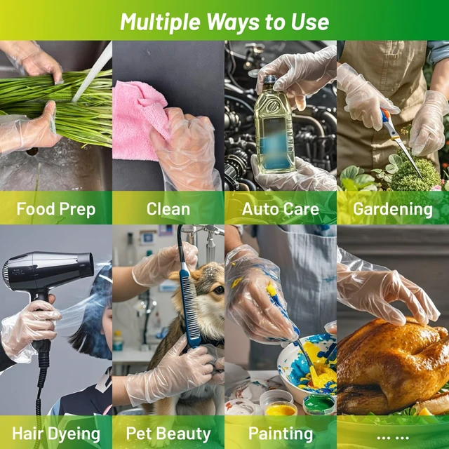 Alt view image 2 of 6 - Disposable TPE Cooking Gloves, Ideal for Cleaning and Food Prep, Latex & Powder Free, Food safe