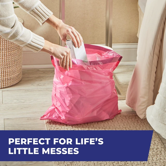 Alt view image 4 of 6 - Hefty 4 Gallon Small Trash Bags, Pink, Fabuloso Watermelon Scent, 20ct