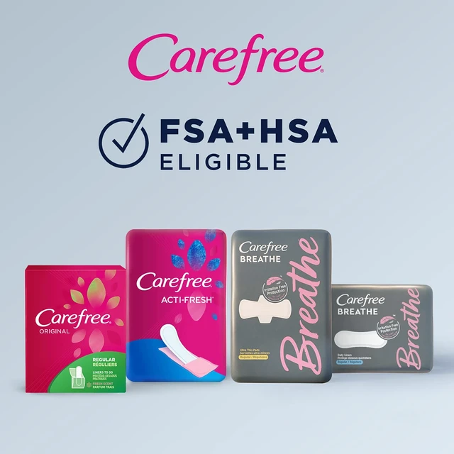 Alt view image 6 of 6 - Carefree Panty Liners for Women, Regular, Wrapped, Unscented, 54ct (Pack of 2)