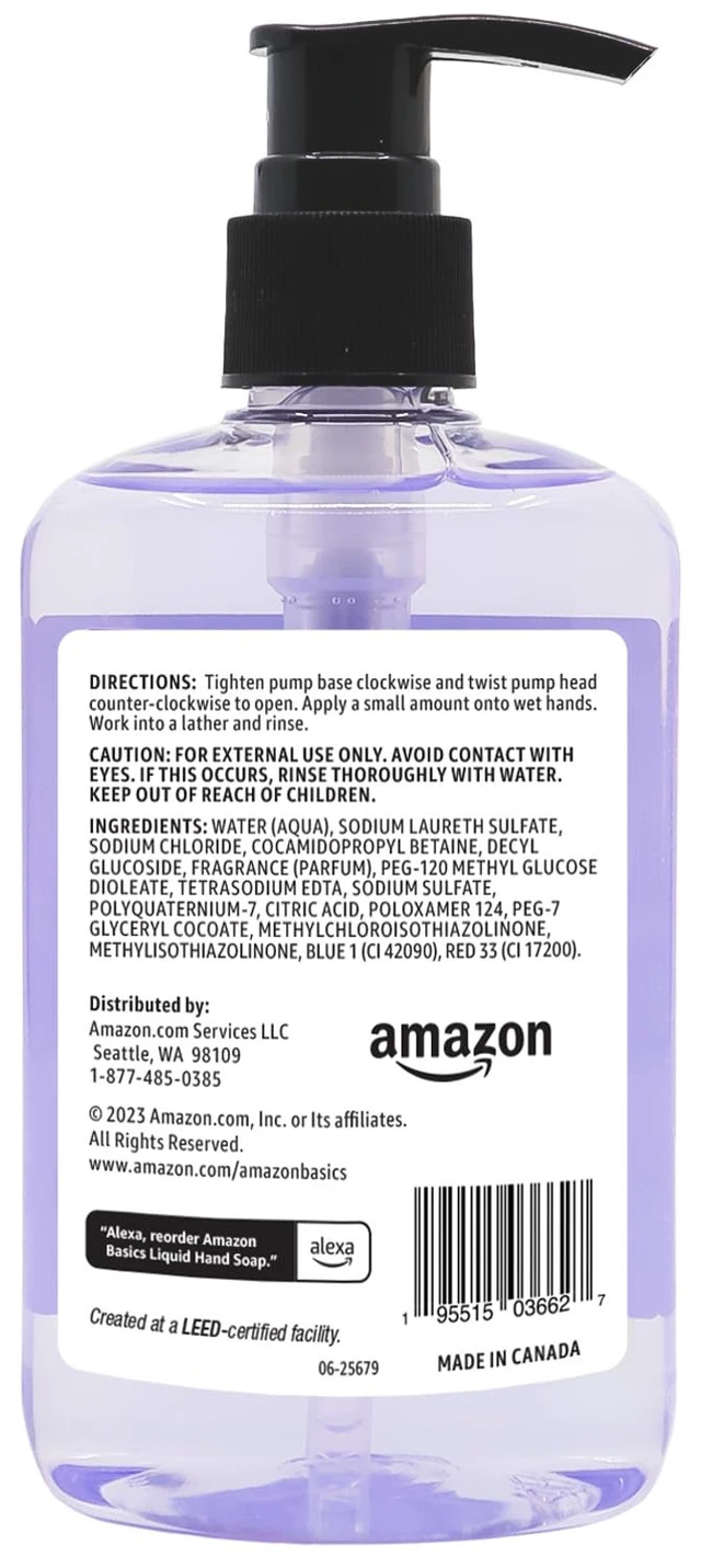Alt view image 6 of 6 - Amazon Basics Original Fresh Liquid Hand Soap with Moisturizers, 7.5 Fl Oz (Pack of 6)