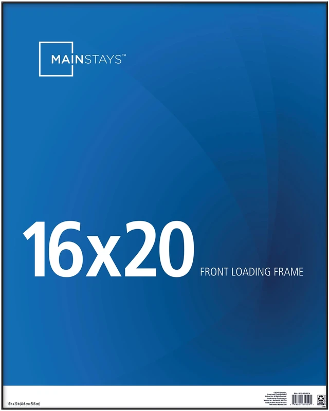 Main image of Mainstays Format Frames 16 x 20 Front-Loading Picture Frame, Black, Wall or Tabletop
