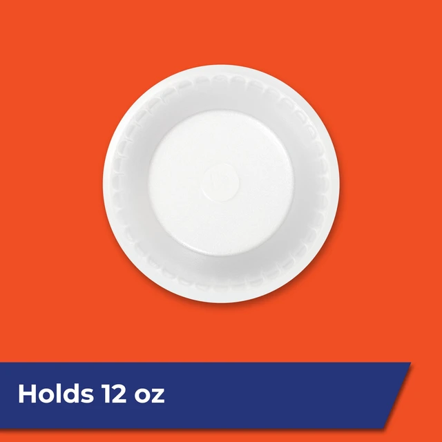 Alt view image 5 of 6 - Hefty Everyday Soak-Proof Foam Bowls, White, 12 ounce, 50 Count