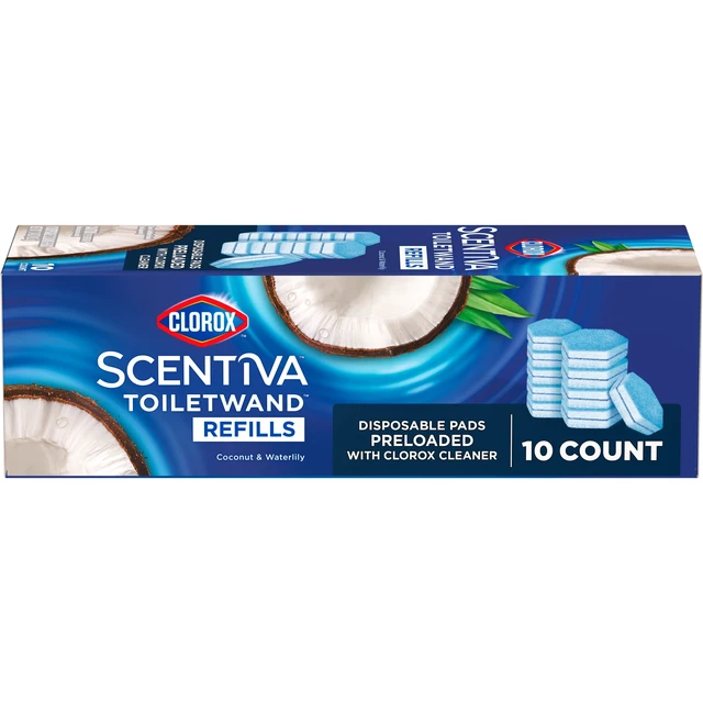 Alt view image 2 of 5 - Clorox Scentiva ToiletWand Refills, Coconut and Waterlily, 10 Count
