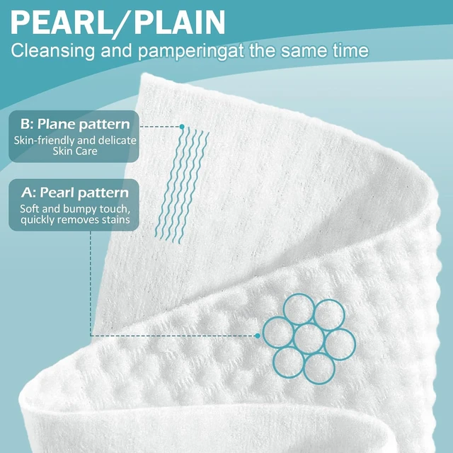 Alt view image 4 of 7 - Face Towels, Disposable Face Towel 100 Count, Makeup Remover Dry Wipes, Soft Cotton Dry Wipes Facial Cloths Towelettes for Washing and Drying, Facial Tissue for Cleansing, Skincare