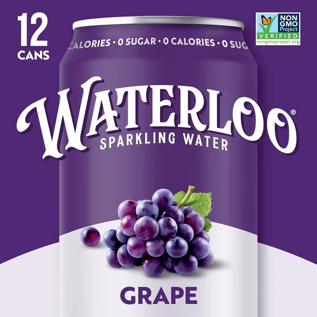 Alt view image 5 of 6 - Waterloo Sparkling Water, Grape, 12 Fl Oz Cans (Pack of 12)