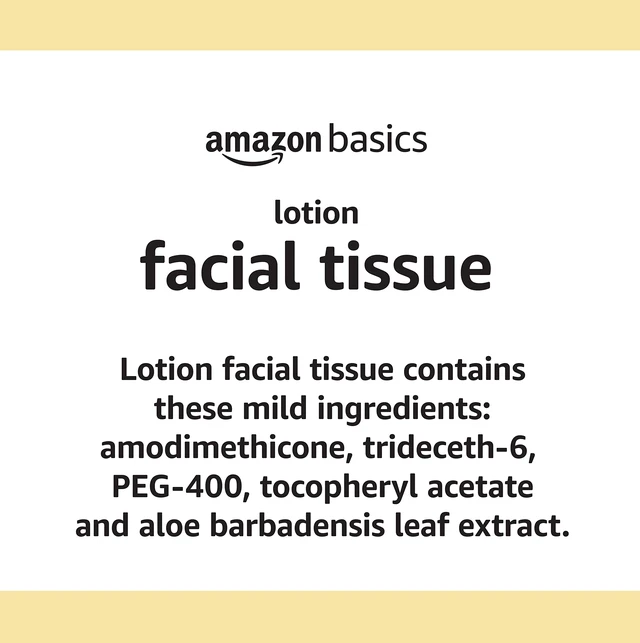Alt view image 4 of 7 - Amazon Basics Facial Tissues with Lotion, 2-Ply, 300 Count (4 Boxes, 75 Tissues per Box), Packaging May Vary