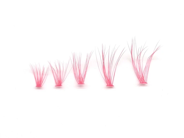Alt view image 4 of 6 - Faux Mink Lash Clusters, Pink, 20D, Curl C, 8-16mm, 100 PCS, 3D Volume