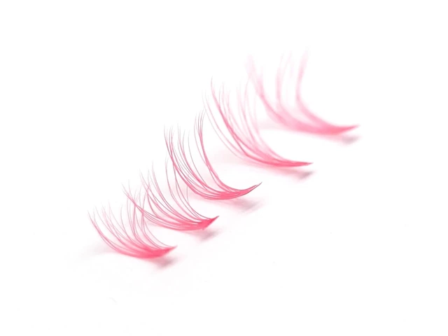Alt view image 3 of 6 - Faux Mink Lash Clusters, Pink, 20D, Curl C, 8-16mm, 100 PCS, 3D Volume