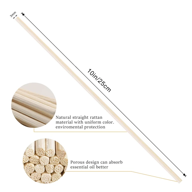 Alt view image 3 of 6 - VFULIE 100PCS Reed Diffuser Sticks, Refill Replacement for Aroma Fragranc (100, Primary Color)