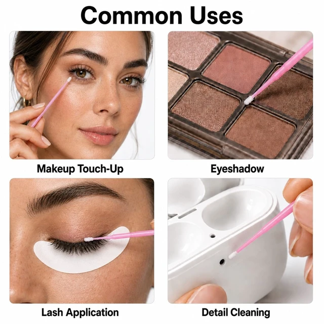 Alt view image 6 of 6 - G2PLUS Micro Cotton Swabs 500PCS Disposable Eyelash Extension Applicators