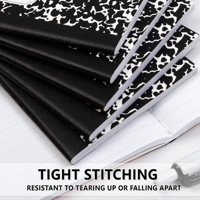 Alt view image 4 of 7 - feela Mini Composition Notebook, Cute 30 Pack Black Narrow Ruled Mini Composition Books Bulk, Small Pocket Marble Journal Notebooks for Kids Students College Office, Pocket Size 4.5 x 3.25 in