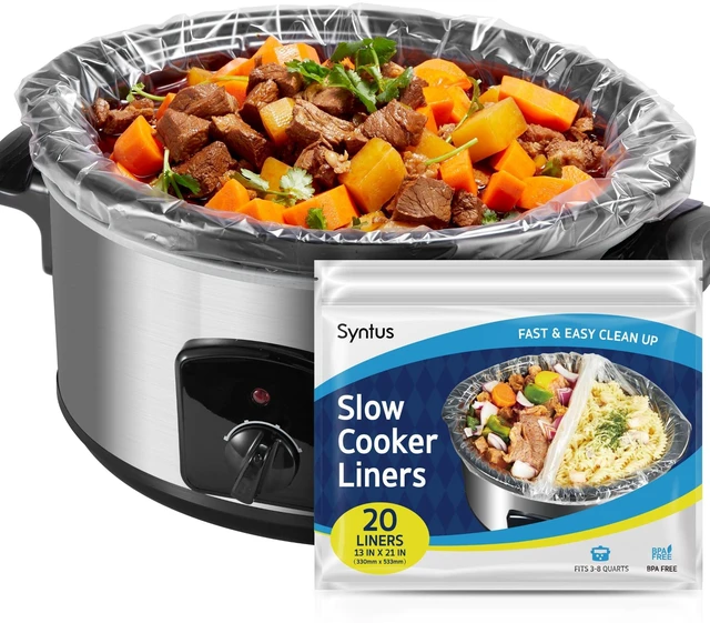 Main image of Syntus Slow Cooker Liner, 20 Pcs 13"x 21" Large Size Fit 3-8 QT Pots