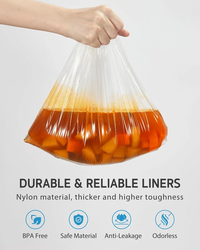 Alt view image 3 of 6 - Syntus Slow Cooker Liner, 20 Pcs 13"x 21" Large Size Fit 3-8 QT Pots