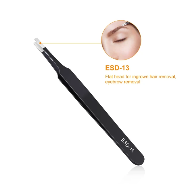 Alt view image 2 of 7 - kaverme 3PCS Precision Tweezers Set, Upgraded Anti-Static Stainless Steel