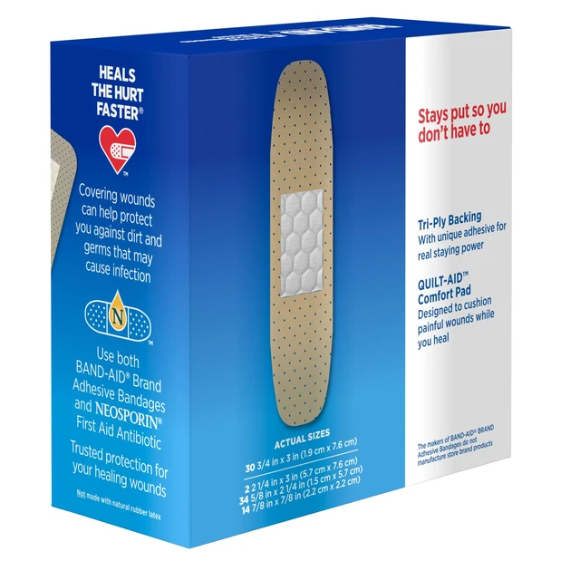 Alt view image 6 of 7 - BAND-AID Brand Tru-Stay Sheer Adhesive Bandages, Assorted Sizes, 80 Count