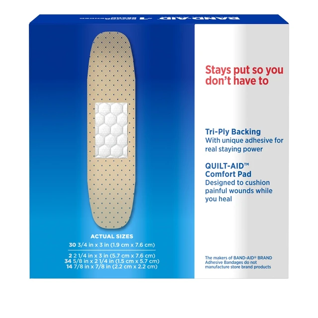 Alt view image 3 of 7 - BAND-AID Brand Tru-Stay Sheer Adhesive Bandages, Assorted Sizes, 80 Count