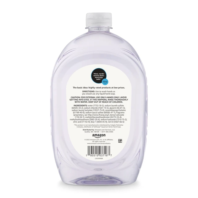 Alt view image 3 of 5 - Amazon Basics Gentle & Mild Clear Liquid Hand Soap Refill, Triclosan-Free, Dermatologist-Tested, pH Balanced, Cruelty-Free, 50 Fluid Ounces, 1-Pack (Previously Solimo)