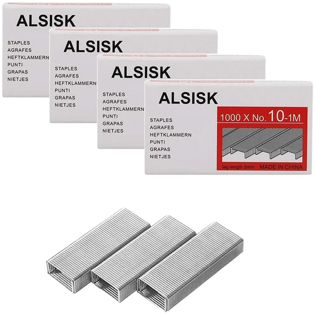 Main image of Alsisk Pack of 4000PCS No.10 Mini Staples(Smaller Than Standard Staples) .Silver