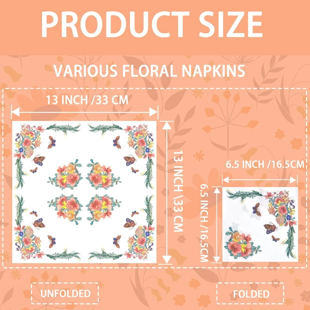 Alt view image 5 of 6 - 20 Pack Assorted Floral Napkins Decoupage Decorative, Decoupage Napkins Cocktail Decorative Paper for Birthday Party Beautiful Gorgeous, 20 styles of decorative paper (Style 1)