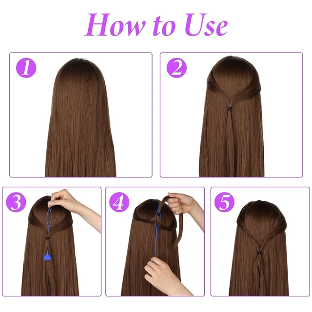 Alt view image 7 of 7 - COMNICO 12pcs Quick Beader for Hair Braids Loading Beads Braid Stringer Ponytail Maker Plastic Hair Tail Beading Tools Kit for Kids Girls (Colorful)