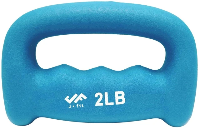 Main image of JFIT Neoprene D Grip Dumbbells - Single Weights 1LB-5LB - Premium Non-Slip, Hand Weights, Ergonomic Design