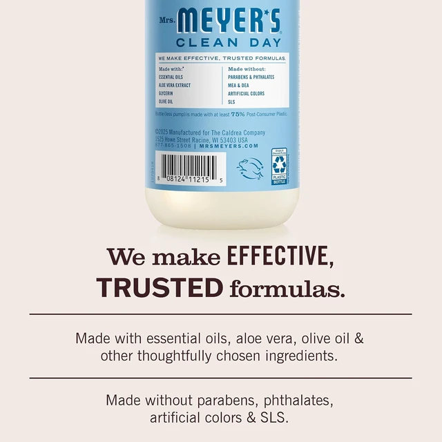 Alt view image 4 of 6 - Mrs. Meyer's Clean Day, Hand Soap, Rain Water Scent, 12.5 Fl Oz