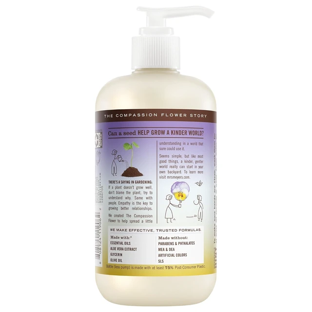 Alt view image 2 of 7 - MRS. MEYER'S CLEAN DAY Hand Soap, Compassion Flower Scent, 12.5 Fl Oz Bottle
