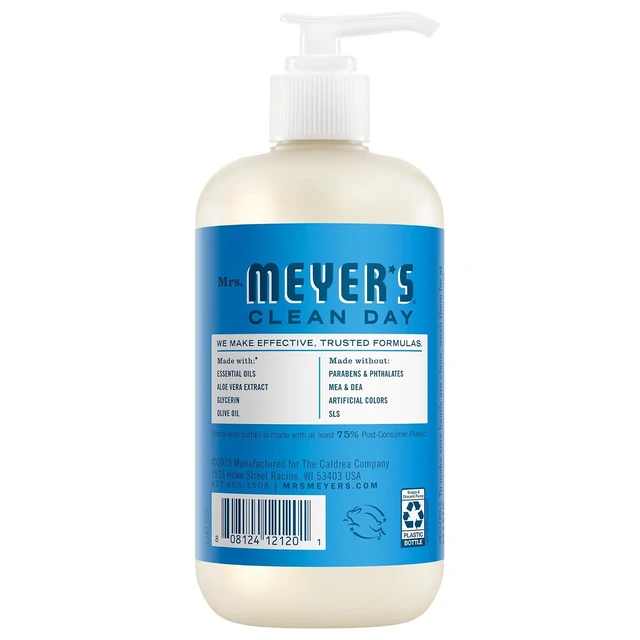 Alt view image 3 of 7 - MRS. MEYER'S CLEAN DAY Hand Soap, Blueberry Scent, 12.5 Fl Oz Bottle