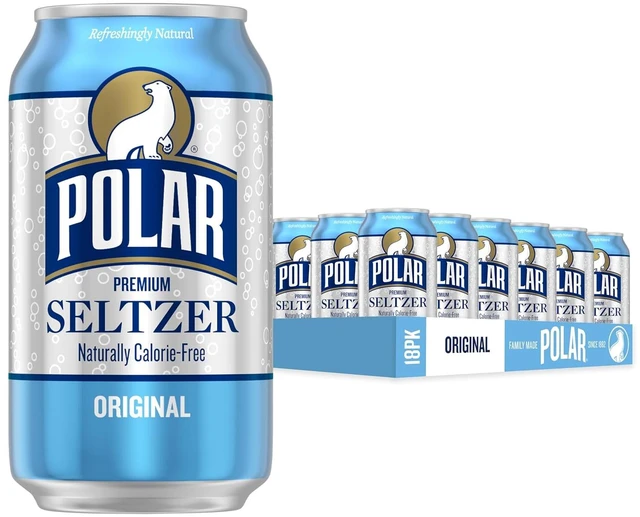 Main image of Polar Seltzer Water Original, 12 fl oz cans, 18 pack