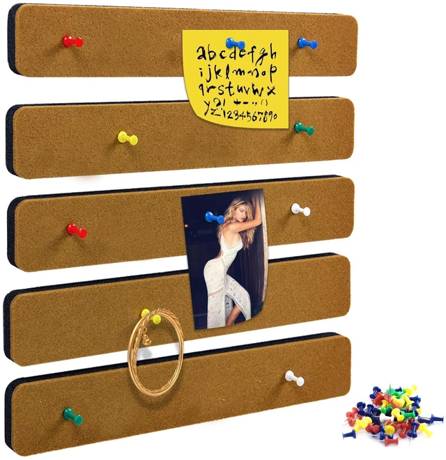 Main image of Bulletin Board Cork Board Cork Boards for Walls Cork Board for Office Pin Board Bulletin Boards for Walls (Brown)