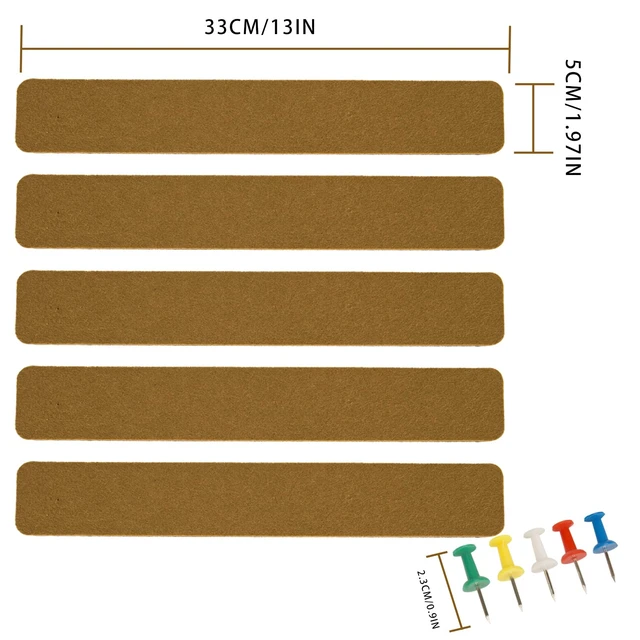 Alt view image 6 of 6 - Bulletin Board Cork Board Cork Boards for Walls Cork Board for Office Pin Board Bulletin Boards for Walls (Brown)