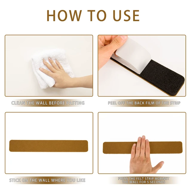 Alt view image 4 of 6 - Bulletin Board Cork Board Cork Boards for Walls Cork Board for Office Pin Board Bulletin Boards for Walls (Brown)