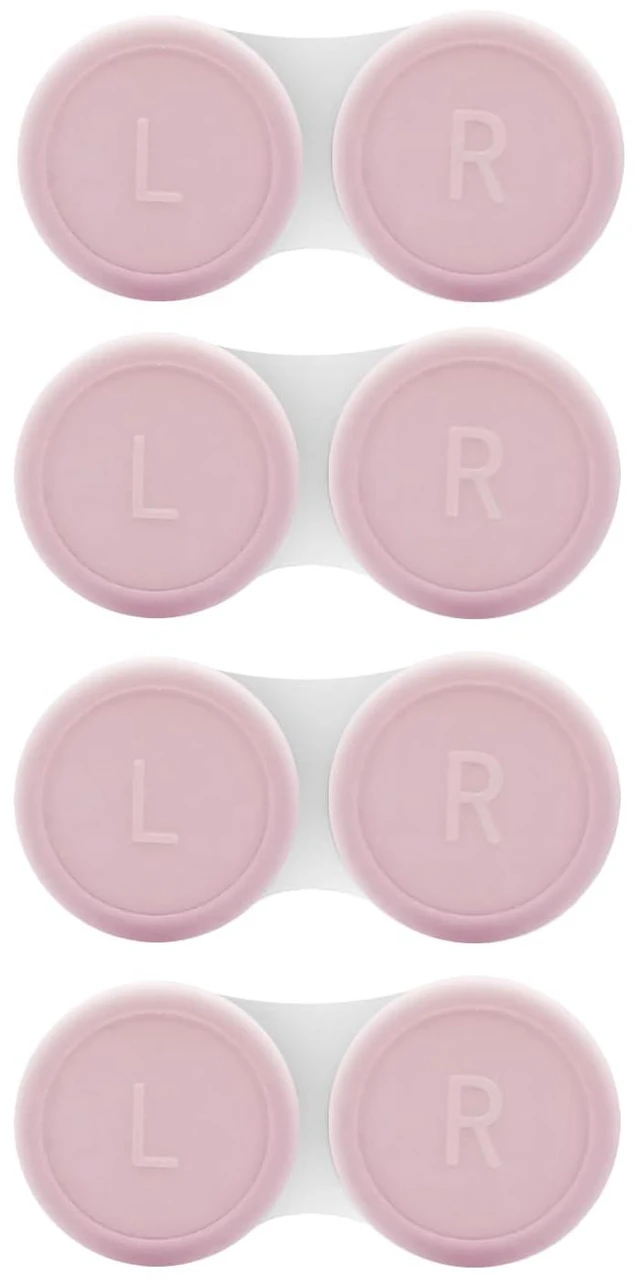 Main image of Vastsoon 4 Pack Contact Lens Case, Contact Solution Soaking Case Replacement Kit for Travel, Daily Use (Pink)