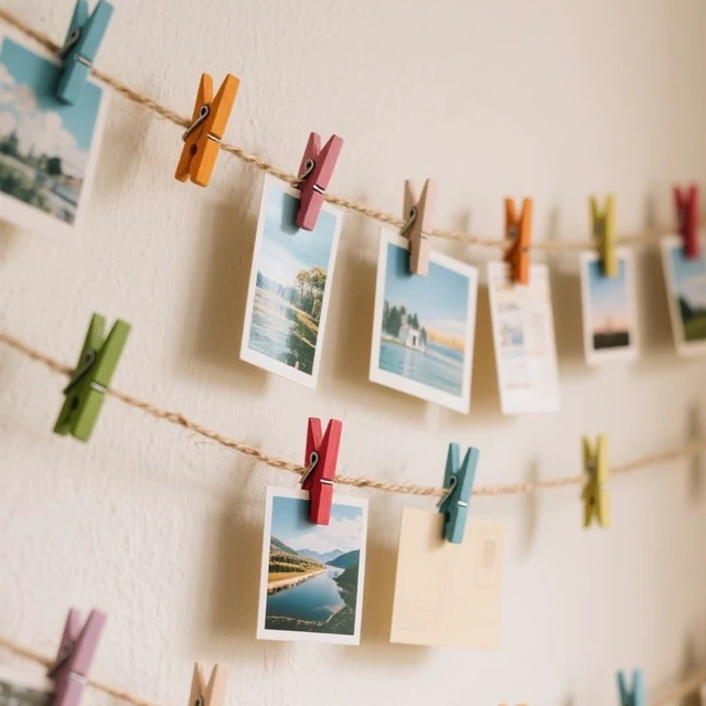 Alt view image 2 of 6 - 30PCS Colored Clothes Pins, 2.9 Inch 10 Colors Wooden Clothespin, Rust Resistant Clothes Clip for Hanging Pictures, Photos, Clothes, Decoration Crafts