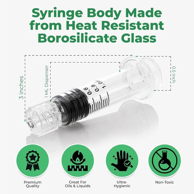 Alt view image 3 of 6 - Kopperko 1ml Luer Lock Syringe, 1 Pack, Borosilicate Glass