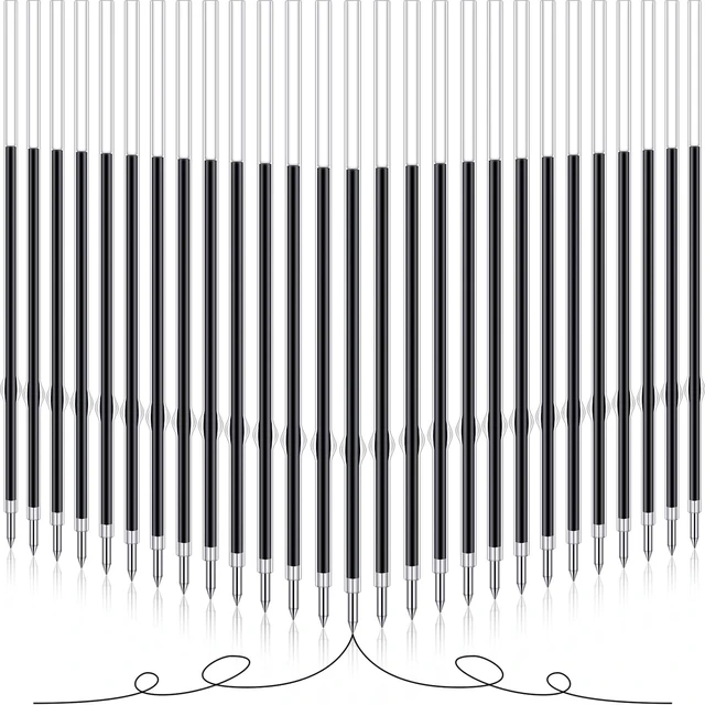 Main image of Outus 60 Pcs Ink Pen Refills 0.7 mm Black Ballpoint Pen Refills Bulk