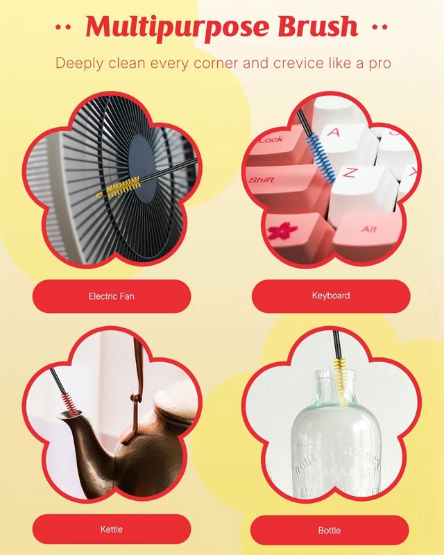 Alt view image 4 of 7 - Pawfly 18 Pcs Hummingbird Feeder Cleaning Brushes, Mini Nylon Hummingbird Feeder Brushes for Cleaning, Tiny Brushes for Cleaning Small Parts, Small Cleaner Brushes, Hummingbird Feeder Parts, 3 Colors