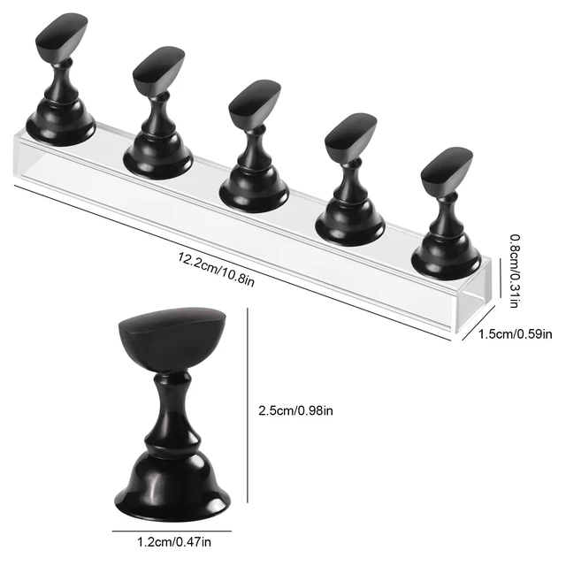 Alt view image 6 of 7 - Nail Stand Magnetic Nail Holder for Painting Nails Nail Stands for Press-On