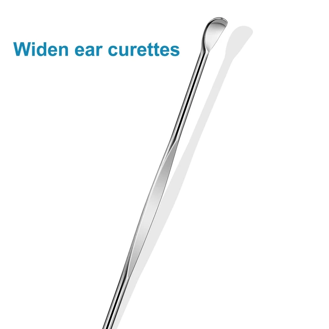 Alt view image 4 of 7 - 10pcs Sliver Metal Ear Cleaner Ear Pick Ear Spoon Earwax Curette Remover Earpick Tool Hanging Clean Tool for Ear Key Hanging Key Pendant