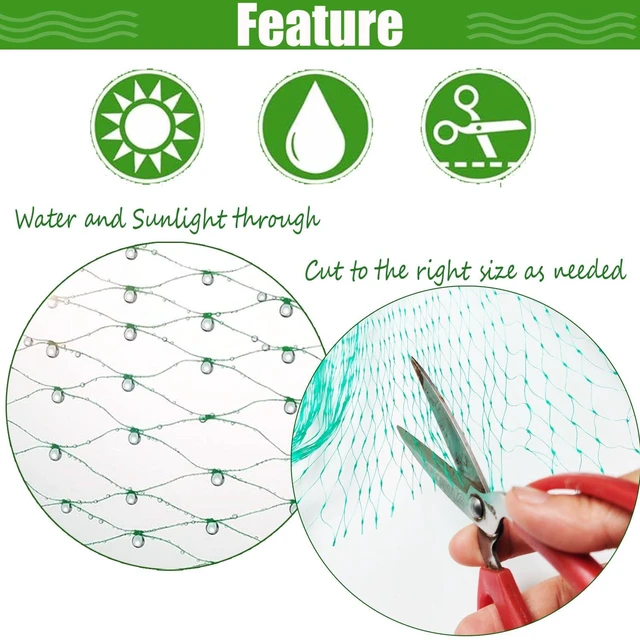 Alt view image 3 of 7 - Bird Netting for Garden Protection Bird Fence Plant Netting Garden Garden Netting Mesh for Chicken Coop Deer Squirrels Poultry Protect Fruit Trees Vegetable 13x16.5ft