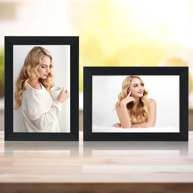 Alt view image 2 of 5 - LBECUA 4x6 Picture Frame Set of 2, Black Picture Frame, Wooden