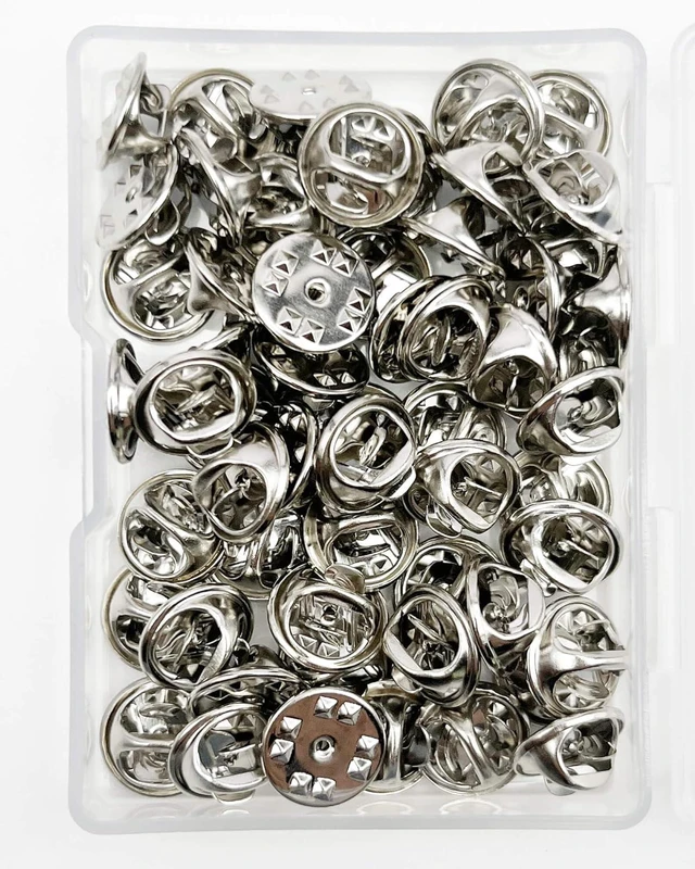 Main image of Lock Pin Backs for Lapel Pins, 50 Pack