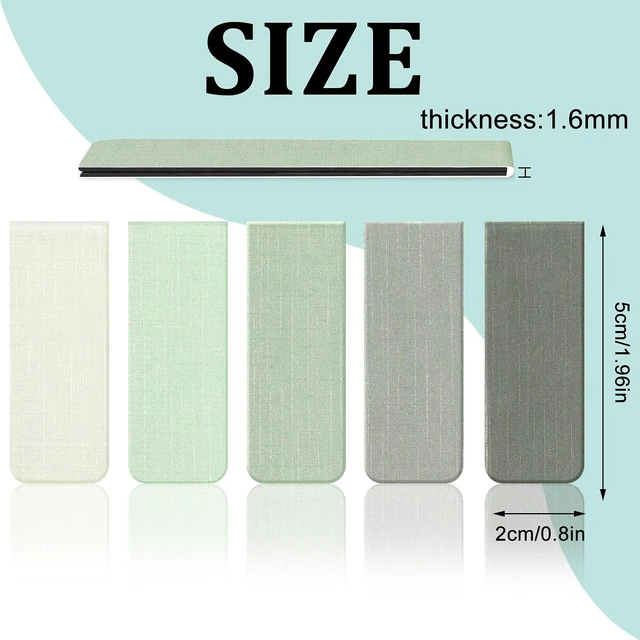 Alt view image 4 of 7 - 15 Pieces Bookmark, Magnetic Bookmarks for Women, Men, Book Lovers, Page Markers for Students Teachers Reading (Misty, Ocean, Emerald)