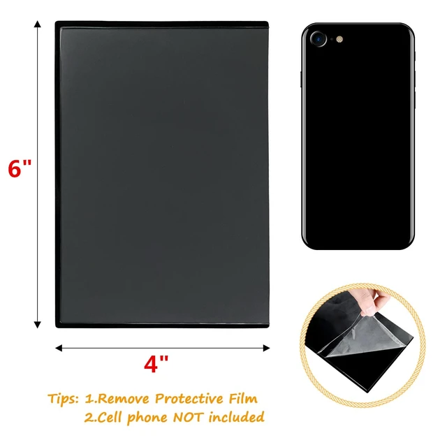 Alt view image 2 of 7 - Magnetic Picture Frame, Holds 4X6 Inches Pictures, Reusable Black Magnet Fridge Photo Sleeves for Refrigerator, Locker,Office Cabinet (Black, 6)