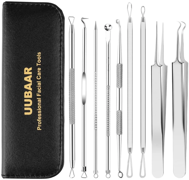Main image of 9 PCS Blackhead Remover Tools, Pimple Popper Tool Kit, Pimple Extractor