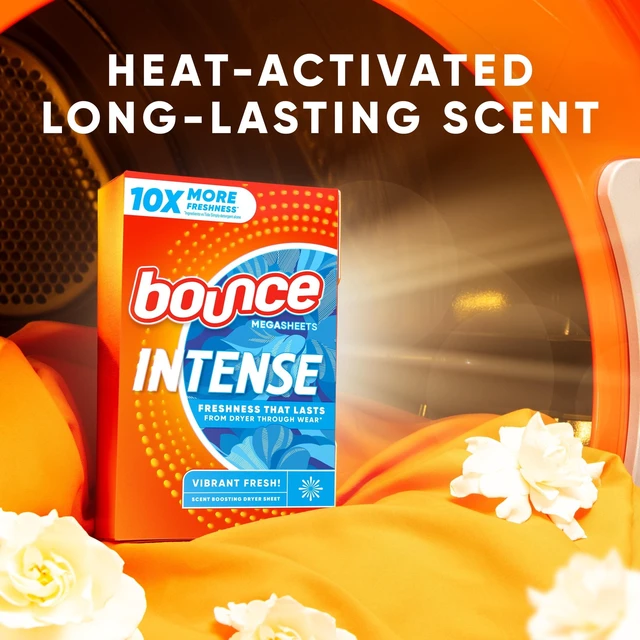 Alt view image 3 of 5 - Bounce Intense Dryer Sheets, Vibrant Fresh Scent, 60 Count