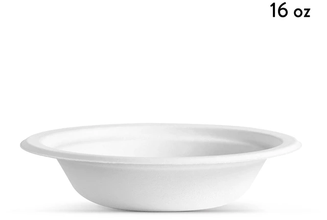 Alt view image 6 of 6 - Chinet Classic Premium Disposable Paper Bowls, 16oz, White, 60 Count