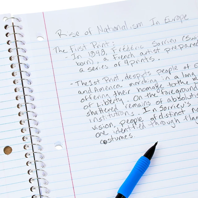 Alt view image 5 of 5 - Pen+Gear 1-Subject Spiral Notebook, College Ruled, 8 in x 10.5 in, Blue, 70 Sheets